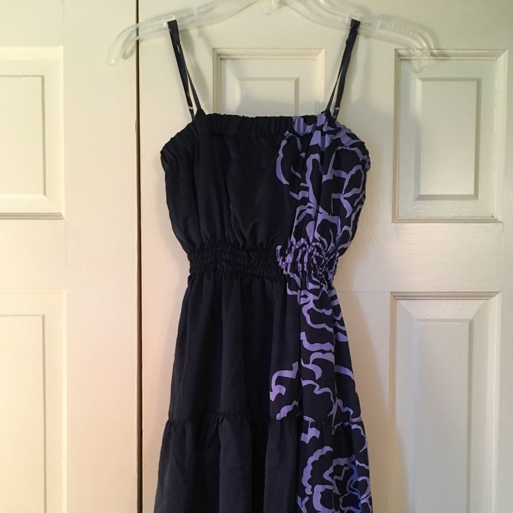 213 Sexy Black and Purple Dress - Picture 4 of 6